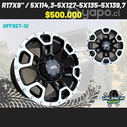 Llantas aro 17x9" / 5x114,,7