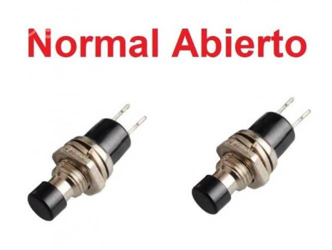 Pulsador Contacto Normal Abierto. Color Negro. ( P