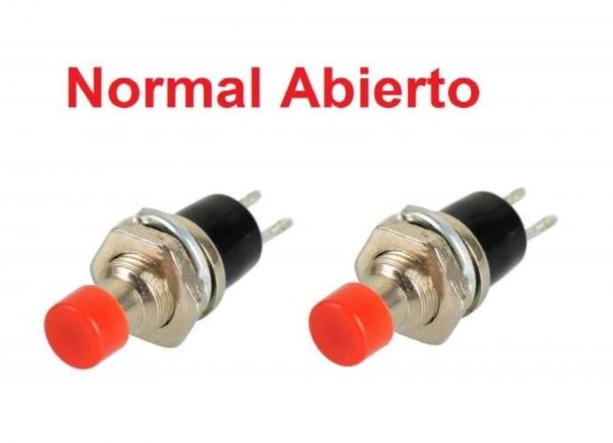Pulsador Contacto Normal Abierto. Color Negro. ( P
