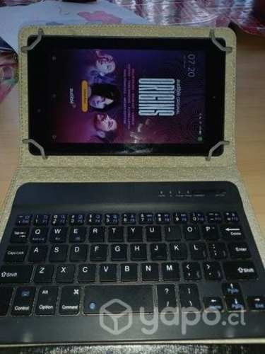 Combo Tablet con teclado +minimpresora bluetooth