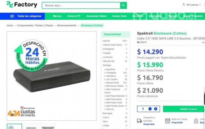 Disco duro externo 3.5&quot; 4TB Seagate cofre USB3.0