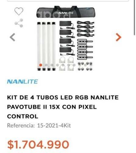 4 Tubos RGB profesional foto y video Nanlite 15x