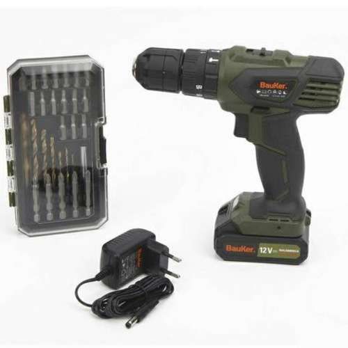 NUEVO Bauker taladro percutor inalámbrico 10mm,12v