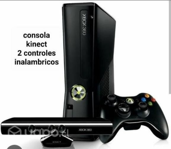 Xbox 360 Slim 4GB + Kinect + 2 controles + 4 juego