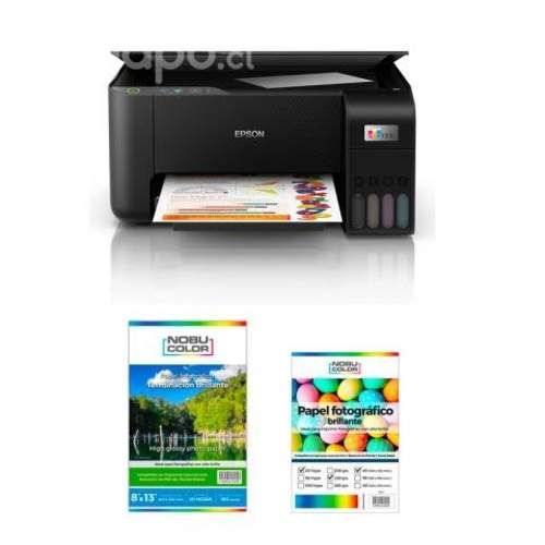 Multifuncional Epson L3210 + papeles fotográficos