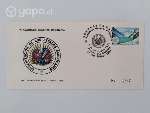 Sobre Primera Emisión Asamblea OEA - 1976