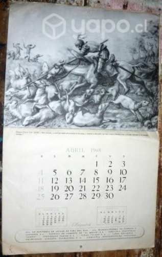 Calendario Quijote de la Mancha 1948