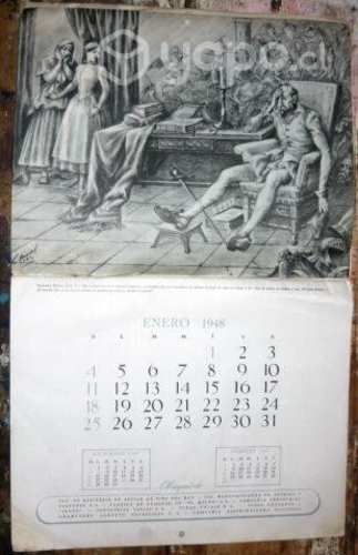 Calendario Quijote de la Mancha 1948