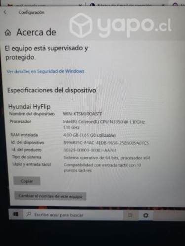 Notebook pantalla Touch