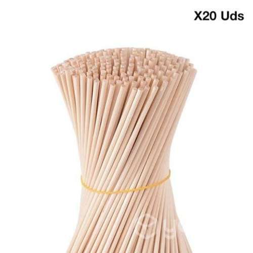 Palo Maqueta Redondo 10mm x 50 cm Largo Set 20 Uds