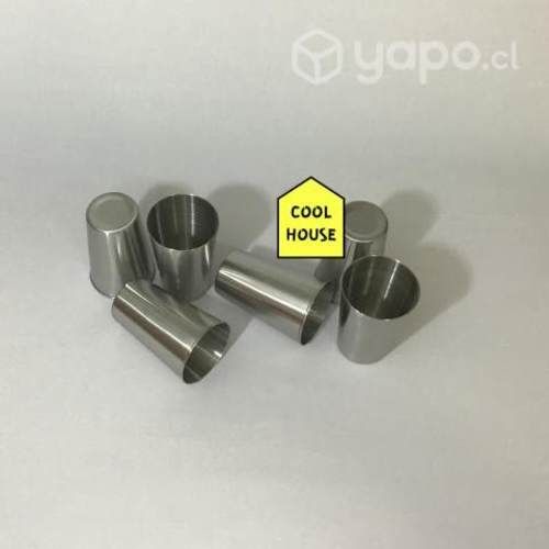 Set de 6 vasos de acero inoxidable