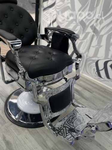 Sillón de barbería VINTAGE BLACK SILVER