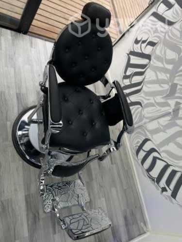 Sillón de barbería VINTAGE BLACK SILVER