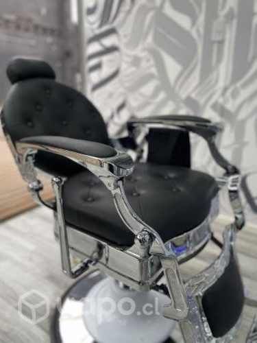 Sillón de barbería VINTAGE BLACK SILVER