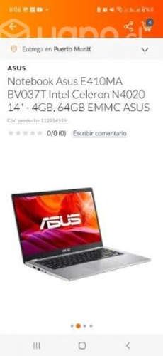 Notebook Asus celeron
