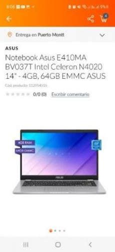 Notebook Asus celeron