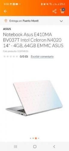 Notebook Asus celeron