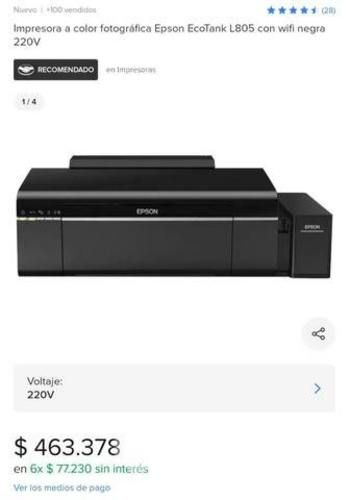 Impresora Epson EcoTank L805
