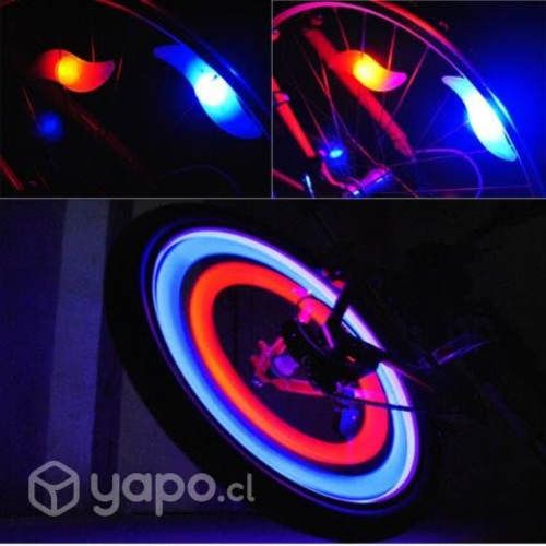 2 Luz Led Boomerang Para Rayos de Rueda Bicicletas
