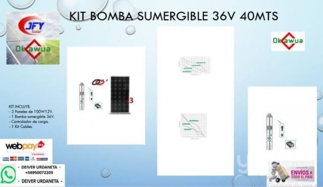 Kit bomba sumergible 36v 40mts