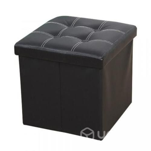 Baul Tomy Boton Plegable Ecocuero Asiento 38cm