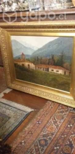 Antigua y fina pintura campestre