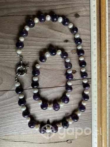 Collar y pulsera de Perlas y Amatistas Providencia