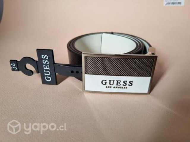 Guess cinturón hombre original blanco y negro