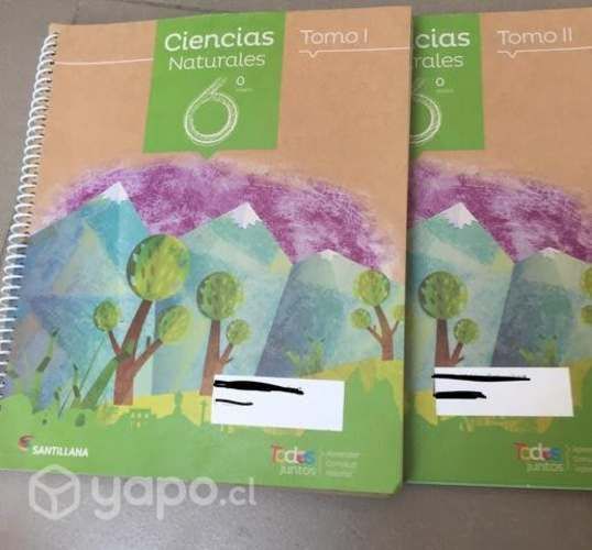 Ciencias naturales 6to básico tomo 1 y 2