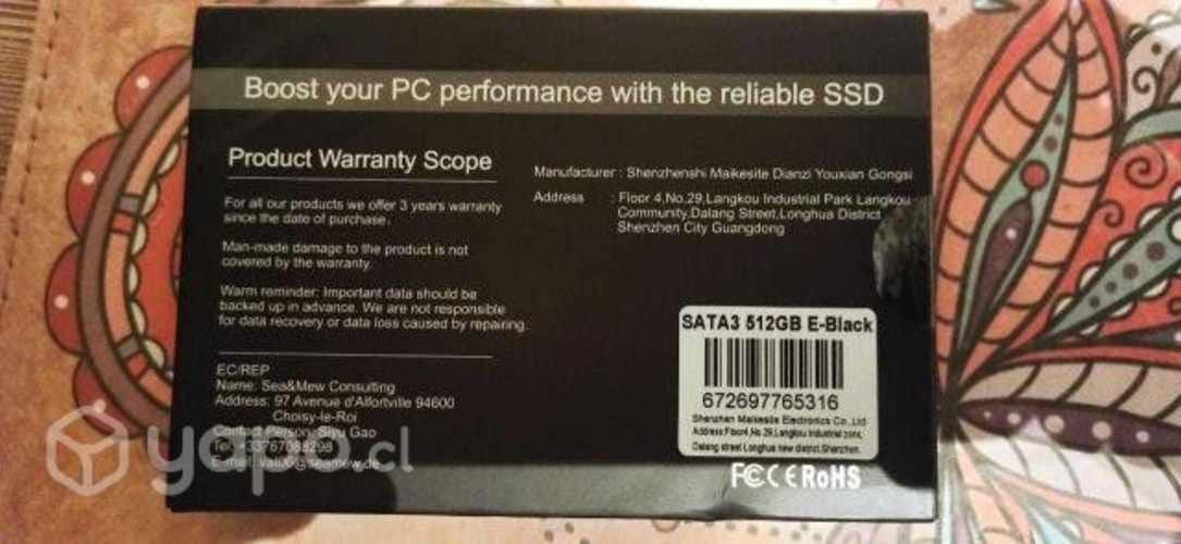 Disco de estado solido SSD 512 GB