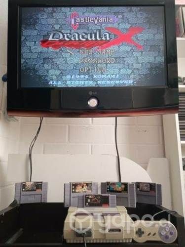 Super nintendo+ 5 juegos