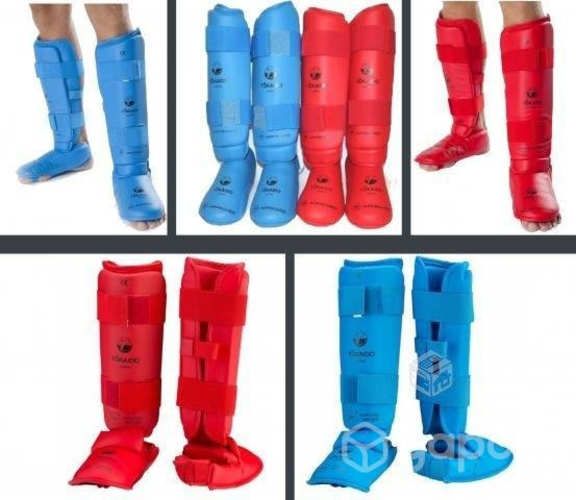 Par Canilleras con Empeine Protectores Karate WKF