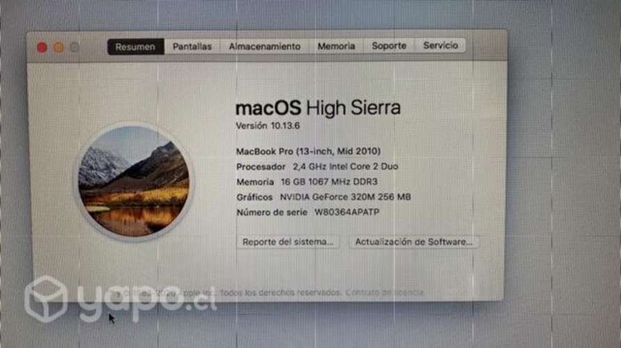 MacBook Pro mid 2010 16GB SSD1TB