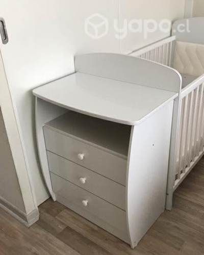 cuna de bebe + cómoda + colchón