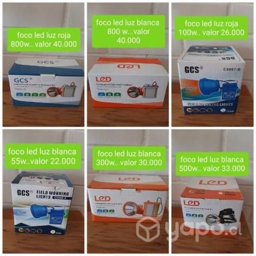 Artículos de pesca y focos led recargables