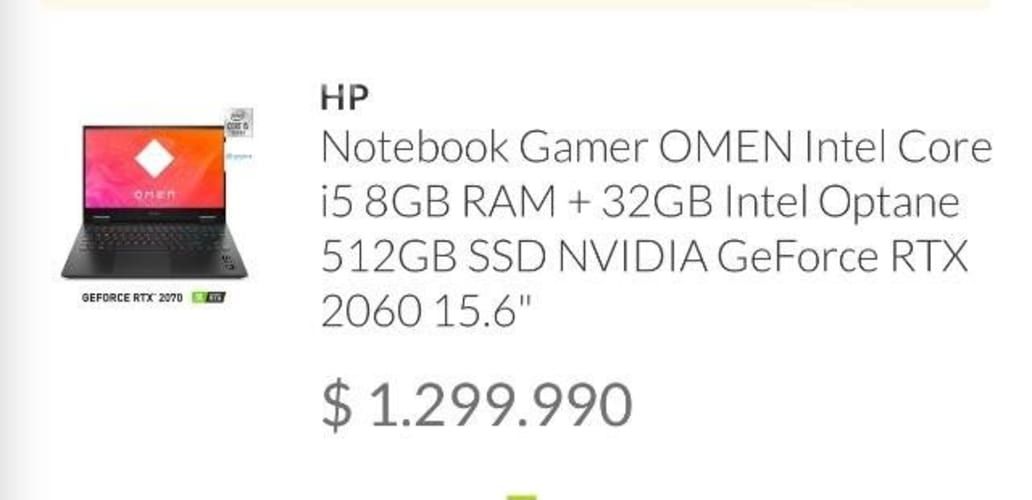 Note gamer hp omen