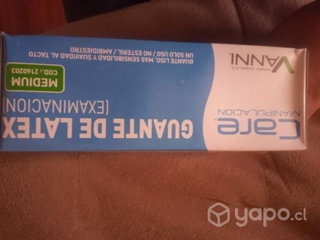 Caja guante latex nuevas (100 unid)