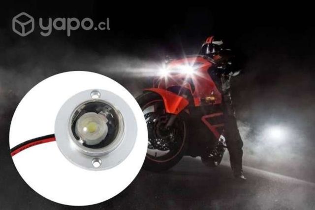 Kit 2 Luces Led Blancas Strobo Ojos de Aguila Moto