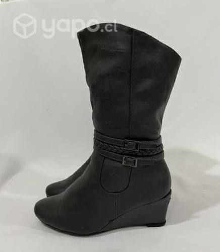 Bota Taco Chino 100% Sintético Marca Exs N*38 Gris
