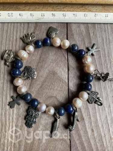 Pulsera Perlas y Lapizlazuli para la Abundancia