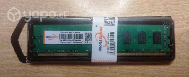 WalRam 4GB DDR3 BUSS 1600 PC