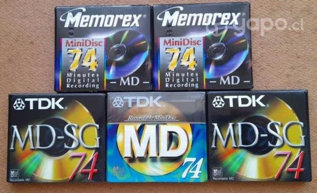 Mini disc sellados tdk, memorex