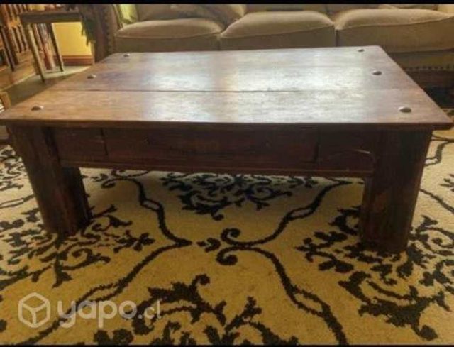 Mesa de centro rustica con cajon