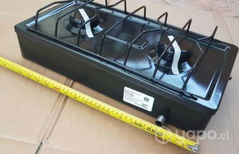 Cocina 2 platos con regulador de gas incluido