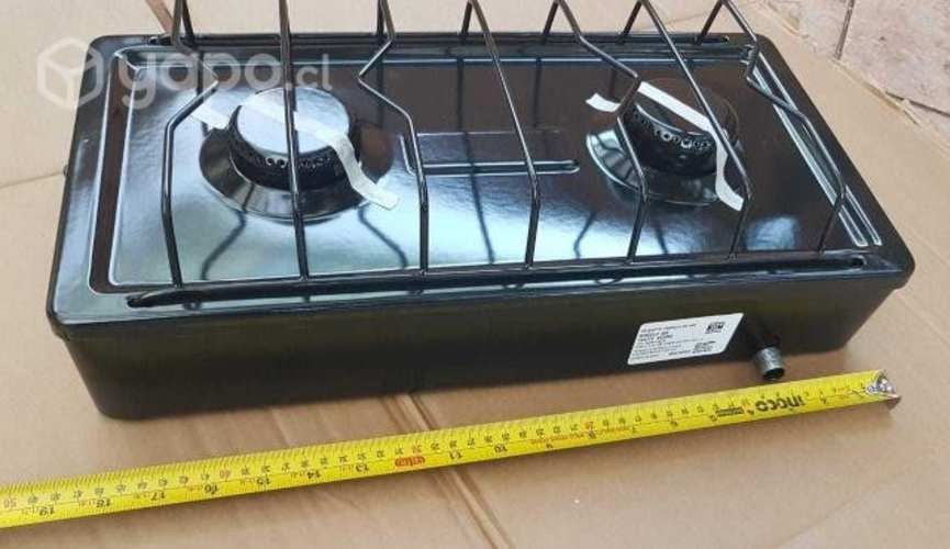 Cocina 2 platos con regulador de gas incluido