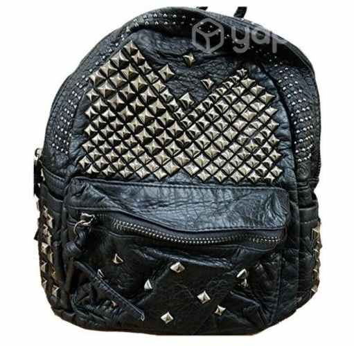 Mochila eco cuero negra