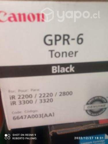 Toner canon gpr6 black original de alta
