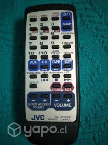 Jvc control remoto Radio Cassette Boombox