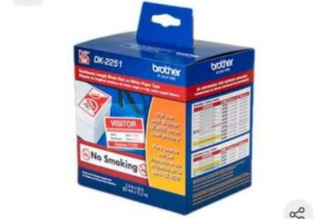 Cinta de longitud continua rojo/negro sobre blanco