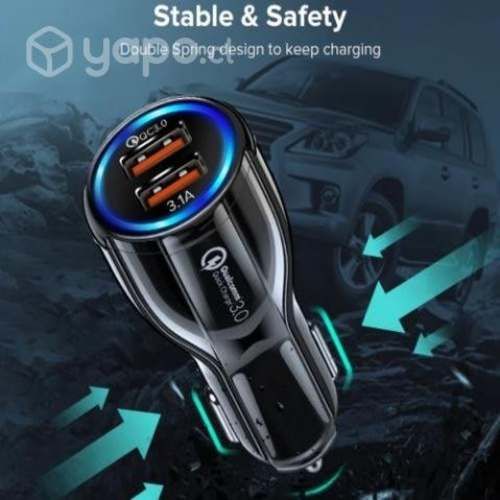 Cargador De Celular Auto Carga Rapida 3.1 Amp. 2 D